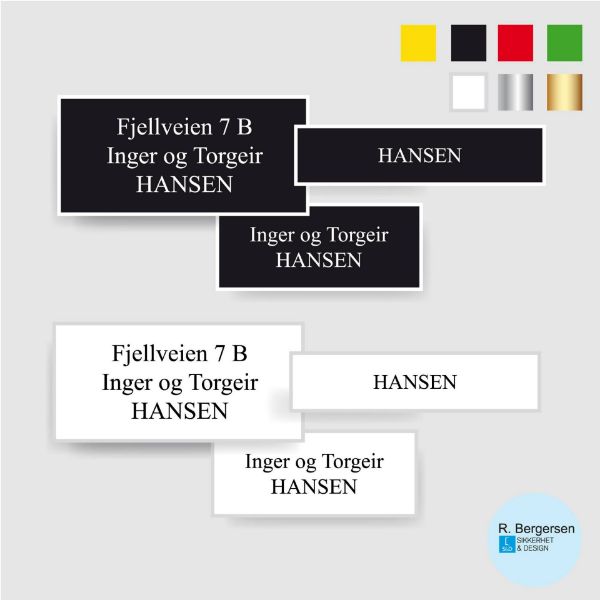 Bor du i blokk? Et navneskilt til dør gjør det enklere å finne frem